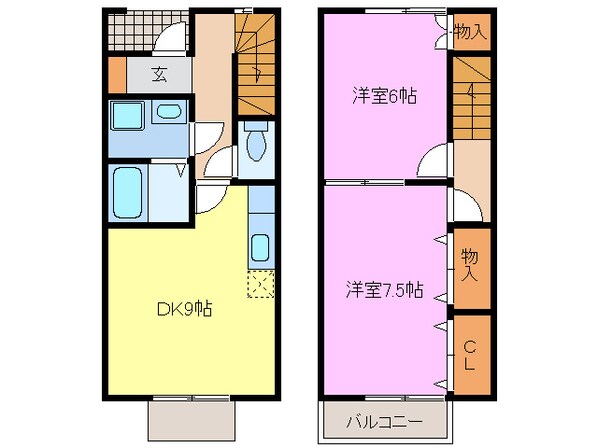 中村公園駅 バス15分  大治浄水場下車：停歩8分 1-2階の物件間取画像